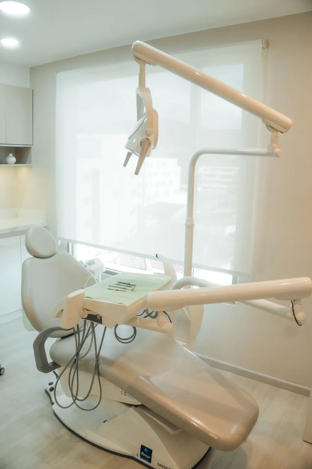 The modern, calming treatment room at Brightsmile Dental