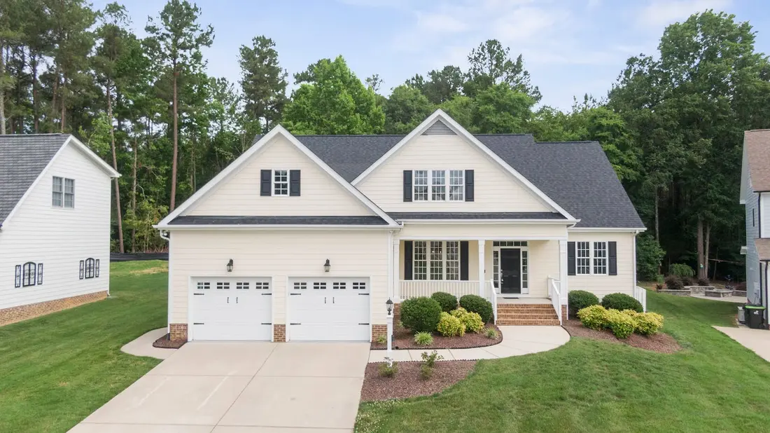 A suburban front yard before landscaping