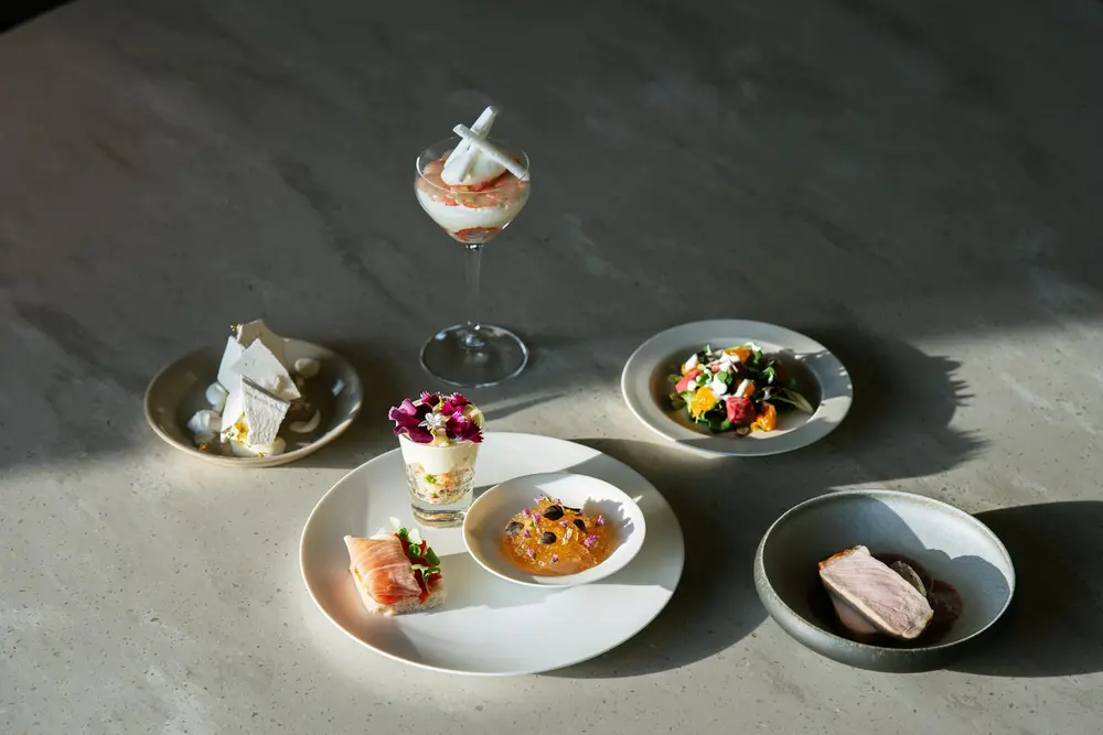 Chef's plated seafood tasting selection