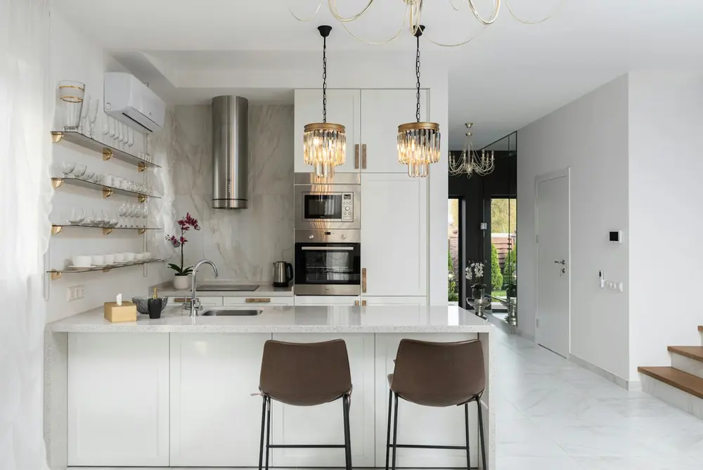 Light-filled designer interior in Mill Valley