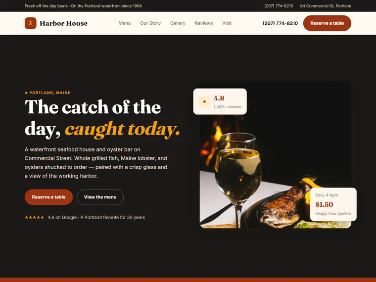 Harbor House website