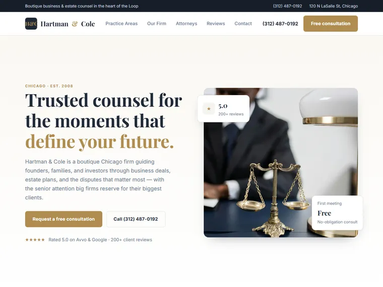 Hartman & Cole website